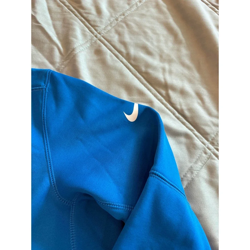 Nike Detroit Lions Mens Small Blue Therma-FIT NFL Hoodie Sweatshirt